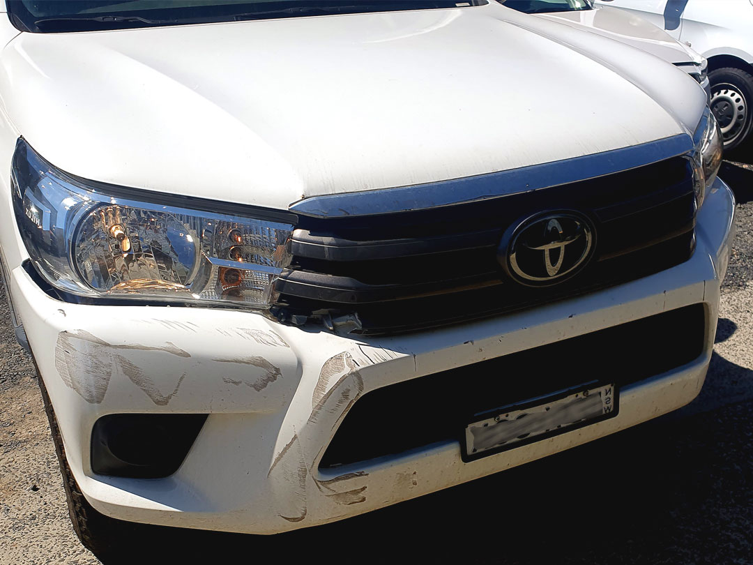 Before Smash Repair Erina Hilux